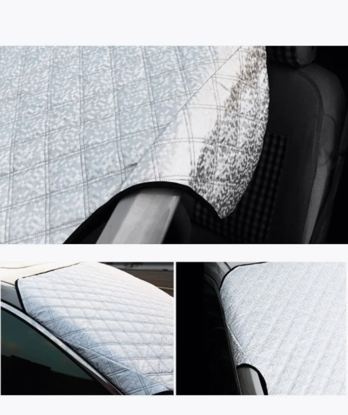 Защитный двухсторонний чехол / Накидка на лобовое стекло 150х90 см., защита от снега / льда / пыли / солнца